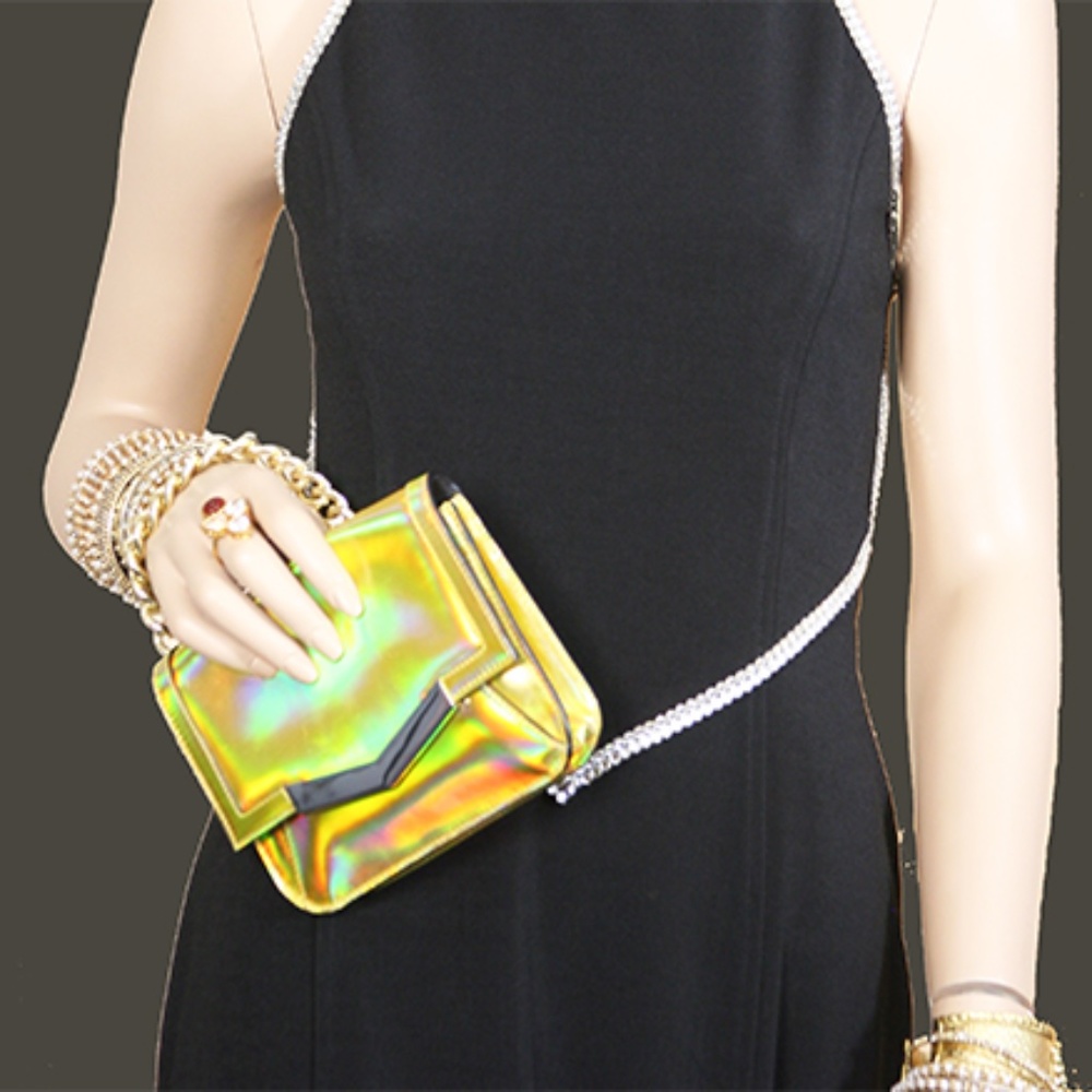Neon Gold Iridescent Belt Bag